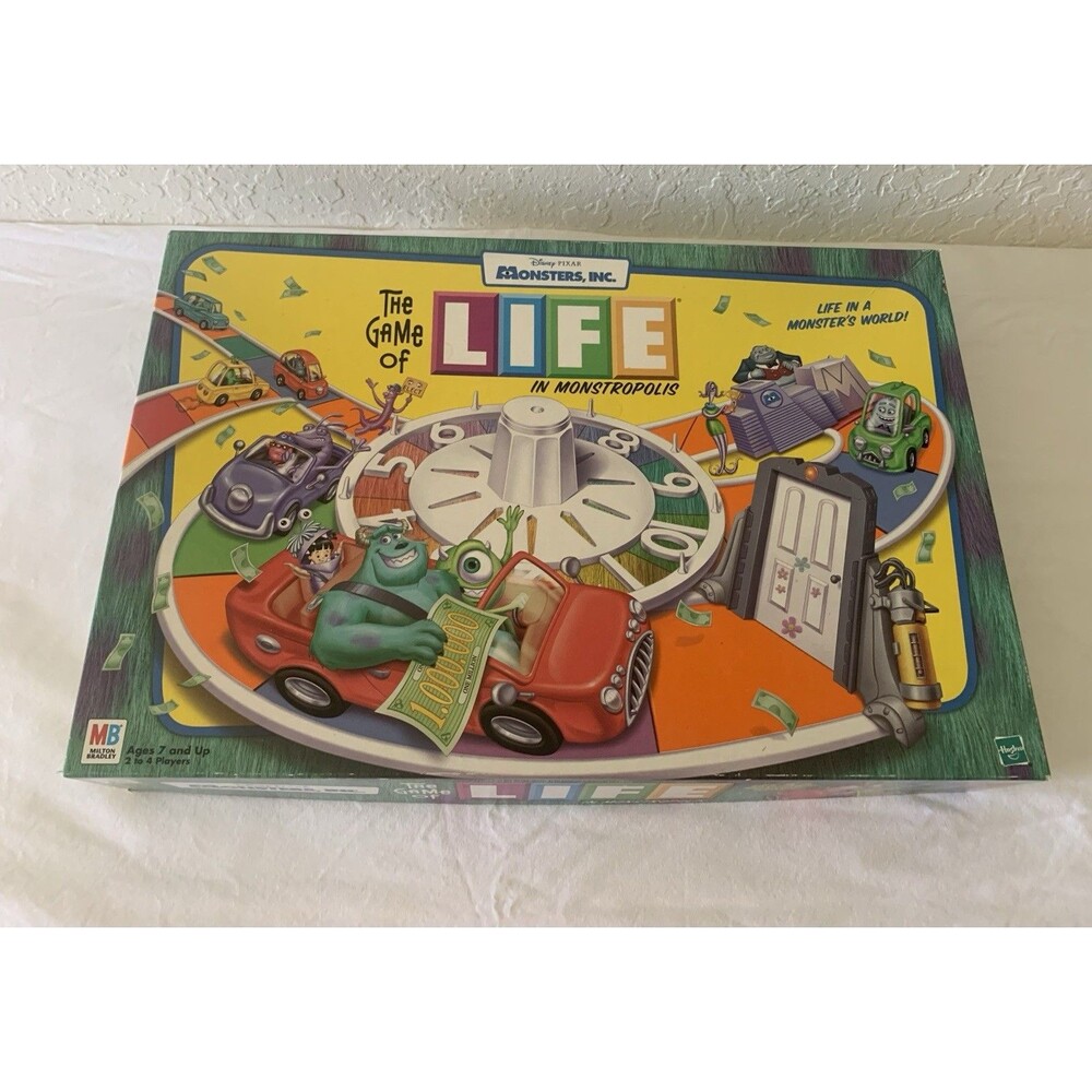 Monsters Inc The Game of Life In Monstropolis Disney Pixar Vintage 2001 Complete